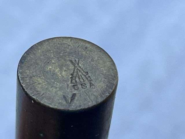 106) Excellent Original WW1 WW2 British Army Rifle Oil Bottle in Brass. Marked BSA — image 2