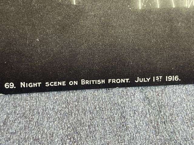 155) Good Original WW1 Postcard. Night Scene On British Front July 1st 1916 — image 4