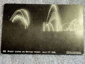155) Good Original WW1 Postcard. Night Scene On British Front …