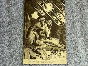 156) Good Original WW1 Bruce Bairnsfather Old Bill Cartoon Post …