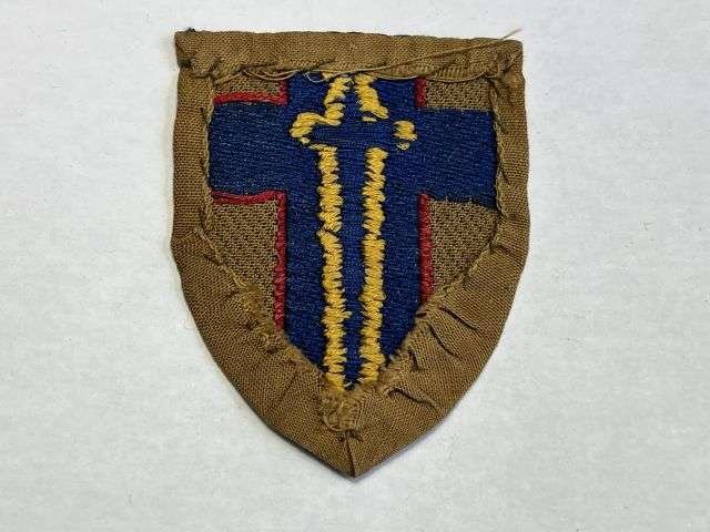 136) Good Original Post WW2 Uniform Removed BAOR Rhine Army Cloth Badge — image 2