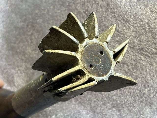 143) Interesting Original Unidentified Mortar Bomb Inert Exploded Relic — image 2