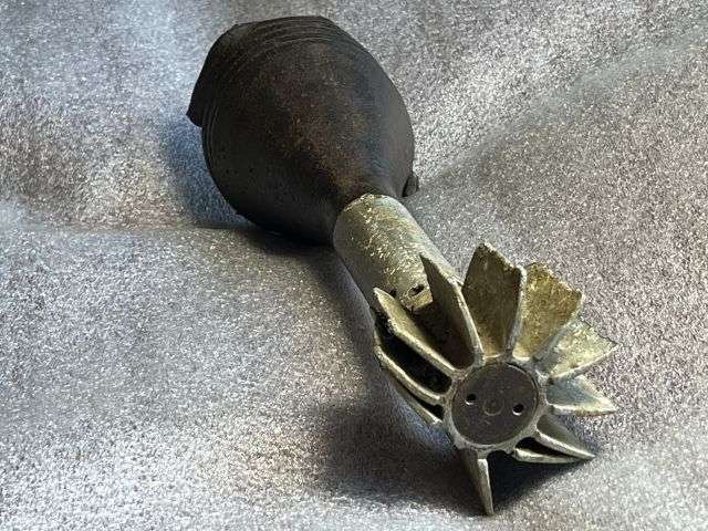 143) Interesting Original Unidentified Mortar Bomb Inert Exploded Relic — image 3