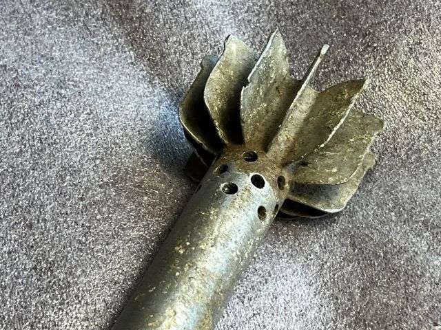 143) Interesting Original Unidentified Mortar Bomb Inert Exploded Relic — image 4