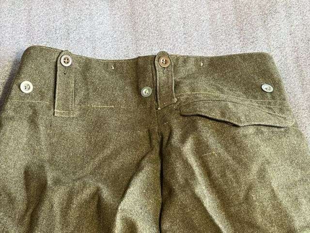 147) Excellent Original WW2 New Zealand Made Wartime Battledress Trousers In A Good Size — image 3