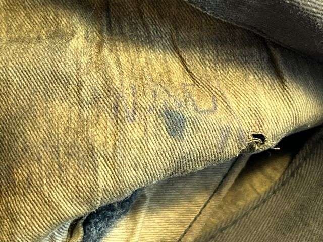 149) Nice Original Well Used WW2 RAF Issue Forage Cap & Badge — image 4