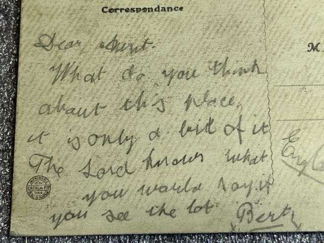 153) Good Original WW1 Postcard. The Damaged Steeple Of A Church In Albert The Somme. — image 3