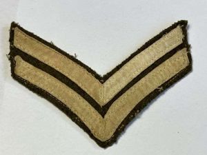 132) Original WW2 Uniform Removed Tropical Issue Corporals Rank Stripes