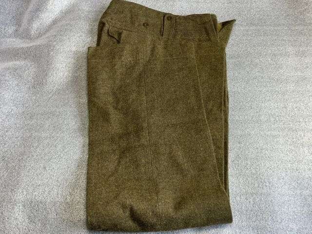 99) Good Original WW2 Canadian Made Battledress Trousers 1945 With Map Pocket Removed — image 18