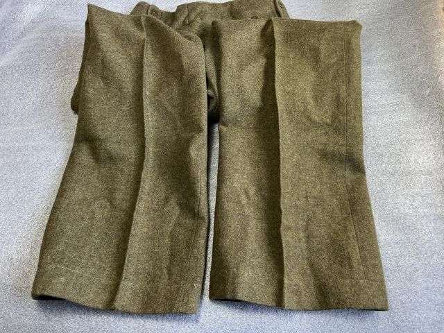 99) Good Original WW2 Canadian Made Battledress Trousers 1945 With Map Pocket Removed — image 2