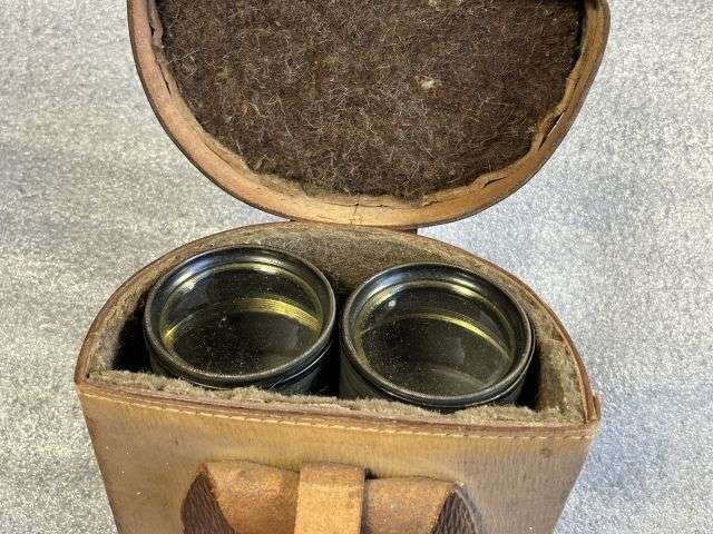 100) Excellent Original WW2 1939 Pattern Half Round Leather Binocular Case. Home Guard Etc — image 7