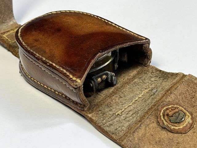 103) Excellent Original WW1 British Officers Verner's Pattern VIII Compass Dated 1918 & Leather Case — image 14