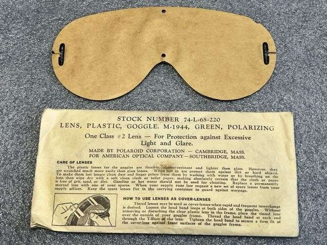105) Original WW2 Era US Army Issue General Purpose Goggles M-1944 In Box Of Issue — image 9