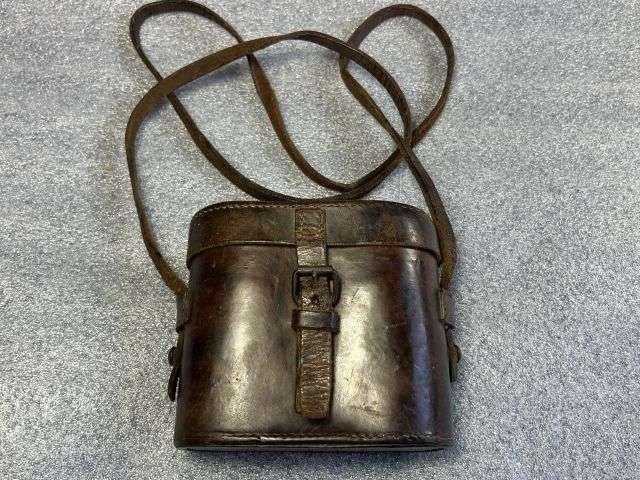 106) Good Original WW1 French Made British Army Officers Small Field Glasses and Case — image 17