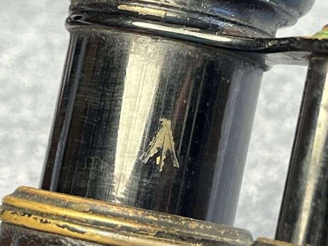 106) Good Original WW1 French Made British Army Officers Small Field Glasses and Case — image 3