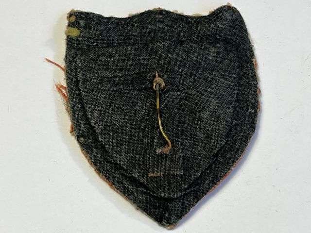 107) Nice Original Well Used Wire Embroidered 14th Army Badge With Pin Back Fitting — image 3