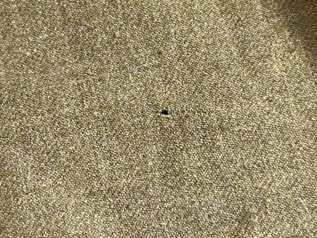 84) Excellent Original 1944 Dated US Army OD Flannel Shirt With Gas Flap — image 21