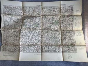 87) Good Original WW2 German Army Map of Worcester Operation …