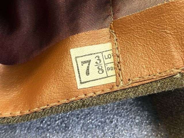 91) Excellent Original WW2 Dated US Army Infantry Officers Garrison Cap With 3rd Army Enamel Badge Marked 800 Silver — image 2