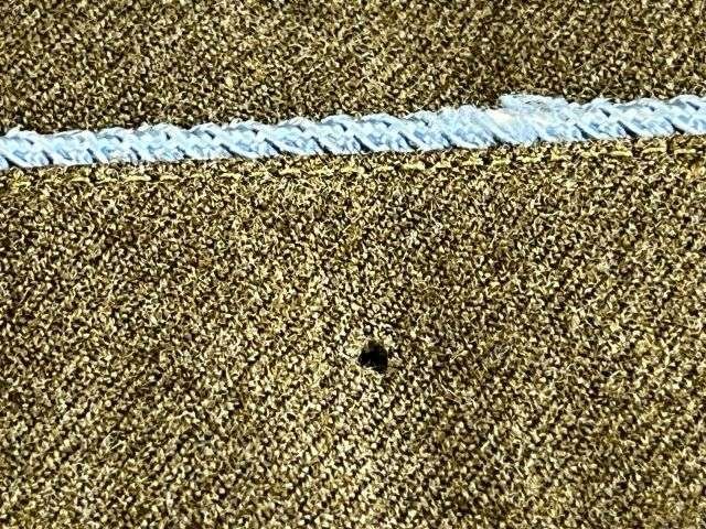 91) Excellent Original WW2 Dated US Army Infantry Officers Garrison Cap With 3rd Army Enamel Badge Marked 800 Silver — image 9