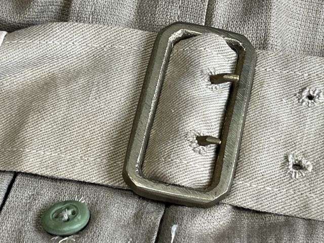 92) Lovely Clean Original WW2 Indian Made British Army Khaki Aertex Bush Jacket With ID & Dated 1942 Also His 1941 Dated Kitbag — image 2