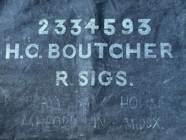 92) Lovely Clean Original WW2 Indian Made British Army Khaki Aertex Bush Jacket With ID & Dated 1942 Also His 1941 Dated Kitbag — image 22