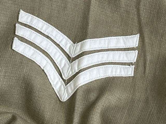 92) Lovely Clean Original WW2 Indian Made British Army Khaki Aertex Bush Jacket With ID & Dated 1942 Also His 1941 Dated Kitbag — image 5