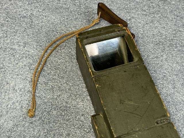 93) Excellent Original WW1 US Army Wooden Trench Periscope With Stand/Ground Spike & Belt Hook — image 15