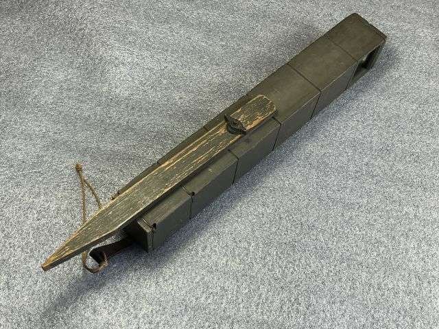 93) Excellent Original WW1 US Army Wooden Trench Periscope With Stand/Ground Spike & Belt Hook — image 7