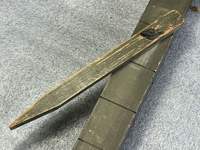 93) Excellent Original WW1 US Army Wooden Trench Periscope With Stand/Ground Spike & Belt Hook — image 8