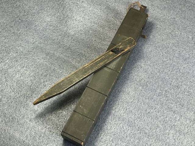 93) Excellent Original WW1 US Army Wooden Trench Periscope With Stand/Ground Spike & Belt Hook — image 9