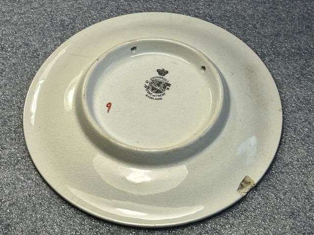70) Original WW1 Bruce Bairnsfather Old Bill Small Side Plate With Edge Chip — image 5