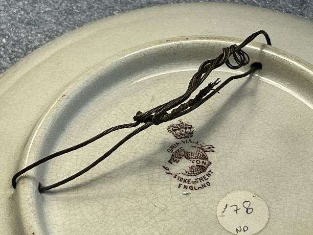 71) Good Original WW1 Bruce Bairnsfather Old Bill Small Plate — image 2