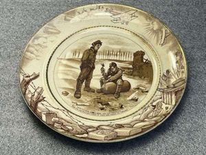 71) Good Original WW1 Bruce Bairnsfather Old Bill Small Plate
