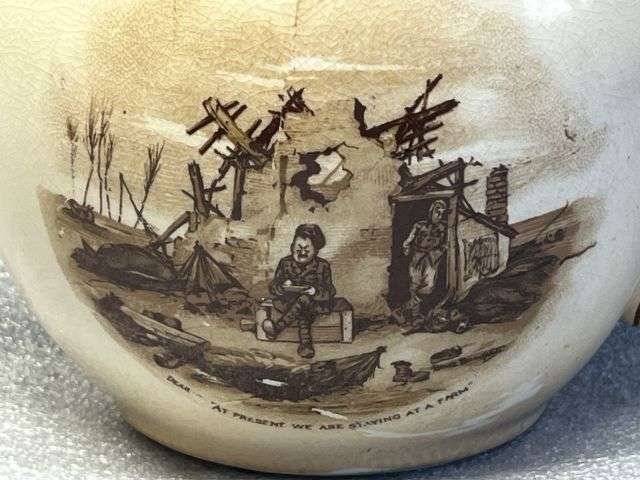 73) Lovely Original WW1 Bruce Bairnsfather Old Bill Teapot & Lid In Great Condition — image 14