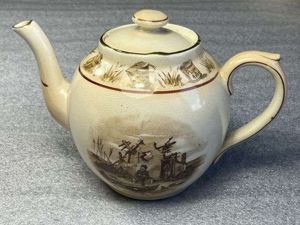 73) Lovely Original WW1 Bruce Bairnsfather Old Bill Teapot & …