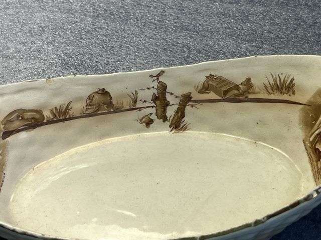 74) Excellent Original WW1 Era Bruce Bairnsfather Old Bill Large Oval Dish/Pin Tray 1919 — image 6