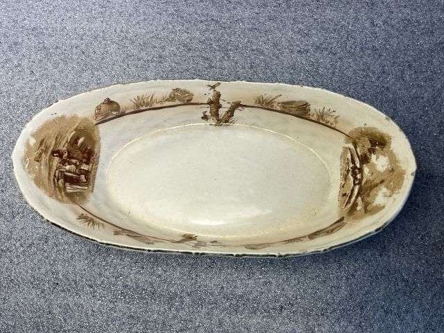 74) Excellent Original WW1 Era Bruce Bairnsfather Old Bill Large Oval Dish/Pin Tray 1919 — image 9