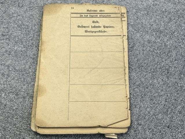 40) Tatty Well Used Original WW1 Imperial German Army Militarpas, Paperwork, Photo & Death Card — image 10