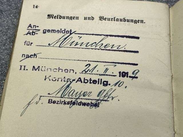 40) Tatty Well Used Original WW1 Imperial German Army Militarpas, Paperwork, Photo & Death Card — image 20