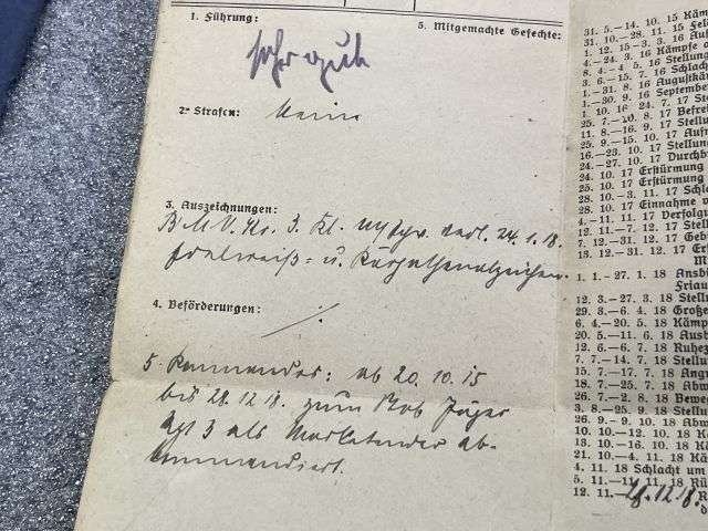 40) Tatty Well Used Original WW1 Imperial German Army Militarpas, Paperwork, Photo & Death Card — image 22