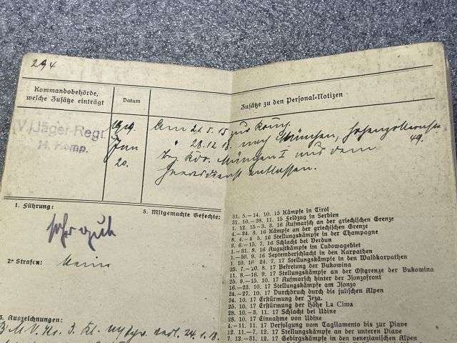 40) Tatty Well Used Original WW1 Imperial German Army Militarpas, Paperwork, Photo & Death Card — image 23