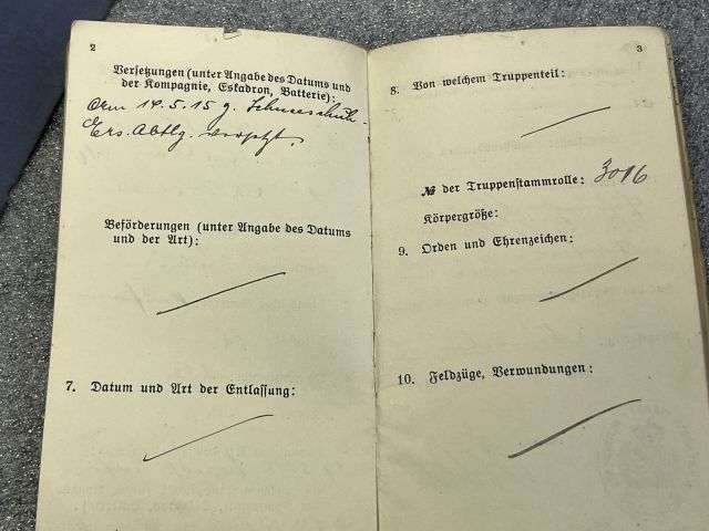 40) Tatty Well Used Original WW1 Imperial German Army Militarpas, Paperwork, Photo & Death Card — image 26