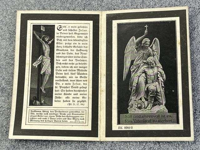 40) Tatty Well Used Original WW1 Imperial German Army Militarpas, Paperwork, Photo & Death Card — image 3