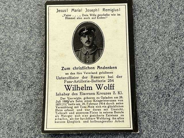 40) Tatty Well Used Original WW1 Imperial German Army Militarpas, Paperwork, Photo & Death Card — image 4