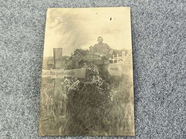 40) Tatty Well Used Original WW1 Imperial German Army Militarpas, Paperwork, Photo & Death Card — image 9
