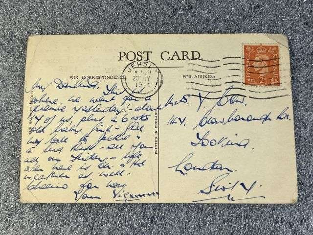 42) Interesting Original WW2 Postcard Greetings From Liberated Jersey May 9th 1945 Posted July 1945 — image 5