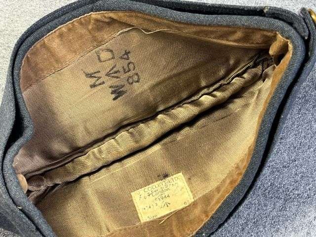 46) Excellent Original WW2 RAF Officers Issue FS Side Cap Dated 1944 — image 3