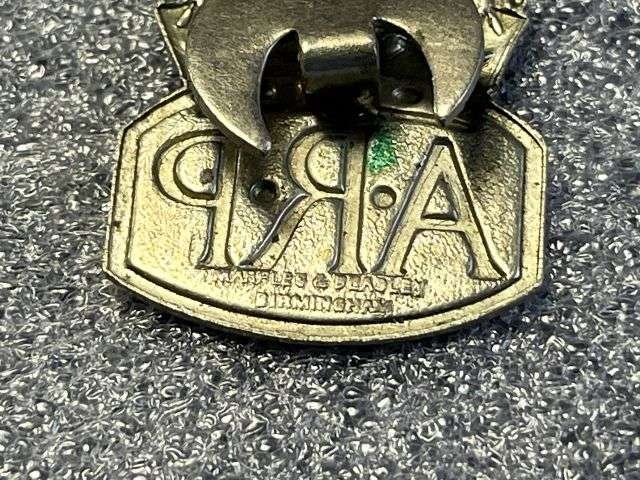53) Excellent Original WW2 White Metal ARP Lapel Badge By Marples & Beadlay Birmingham — image 2