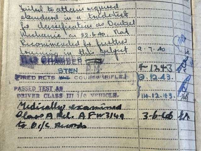 56) WW2 British Army Soldiers Service & Pay Book, Release Book & Paperwork Drivers ID Cards 7537492 Pte E.Matthews RAMC, CMP, RASC & RAPC — image 28